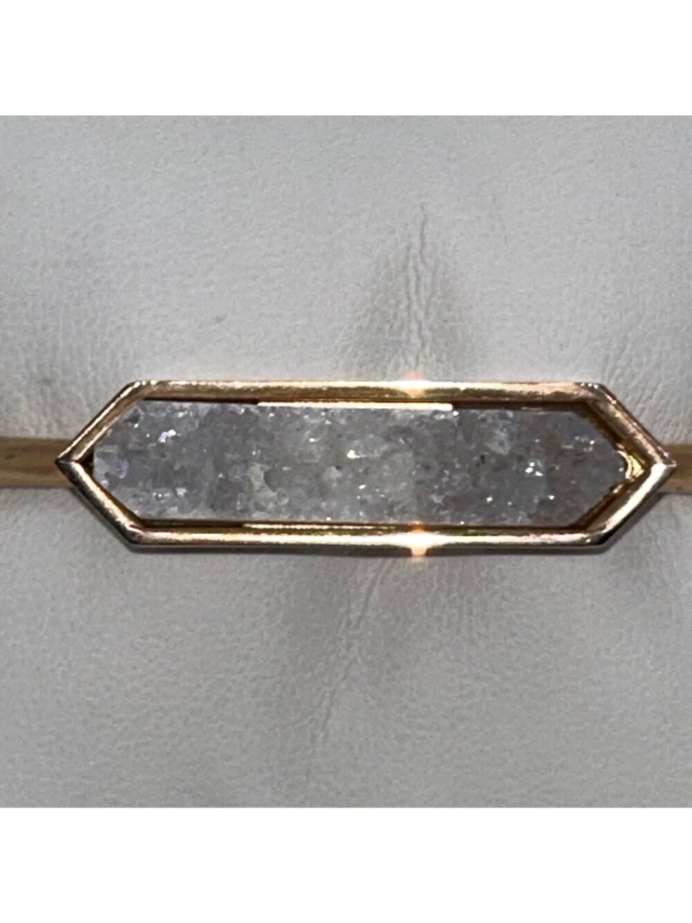 Druzy Quartz Cuff Bracelet Rose Gold-tone by Kinsley Armelle - Picture 12 of 12
